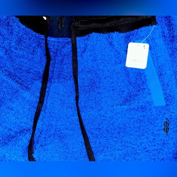 NWT Free People Movement SZ M OR L blue/black terry joggers w/drawstring waist. - Picture 5 of 10